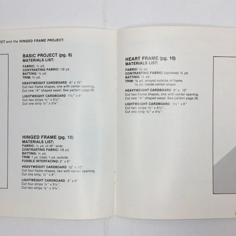 Fabric Frames Craft Book 1980 Designer Series Book GP-455 Quilt Sewing Pattern